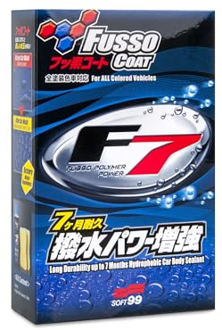 SOFT99 Fusso Coat F7 - Barniz de sellado lacado 300 ml + 2 esponjas.