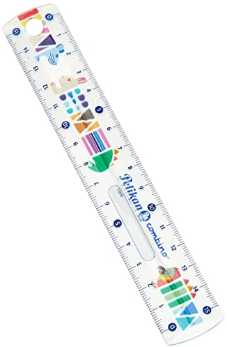 Pelikan 811224 Lineal Combino 15 cm, bruchsicher, 1 Stück