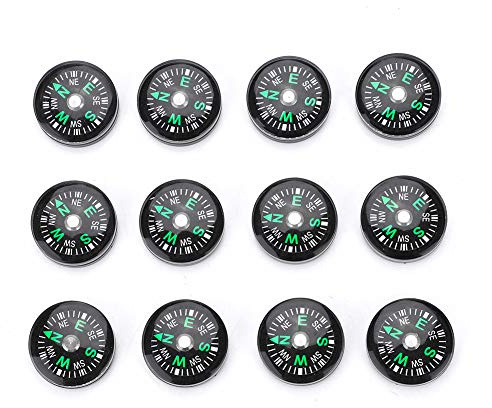 Mini-Kompass 20mm tragbar f¨¹r Outdoor und ¨¹berleben 12 St¨¹ck Set ideal f¨¹r Abenteuer und Notfallsituationen f¨¹r Kinder und Erwachsene