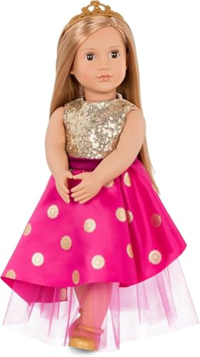 Our Generation Anziehpuppe Sarah mit festlichem Kleid und Krone