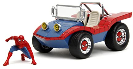 Jada - Spiderman Man Buggy, 253225030, +8 anni, die-cast, in scala 1:24, personaggio Spiderman incluso