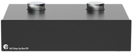 Pro-Ject MC Step Up Box S3, Step-up Transformator für MC Tonabnehmer (Schwarz)
