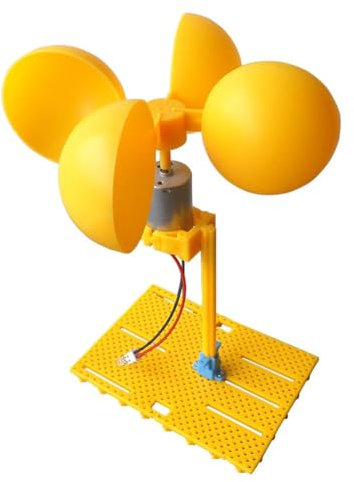 NSXBY Turbina eólica en Miniatura de Eje Vertical en Forma de hemisferio, generador Mini DIY DC, para Trabajos de Proceso de producción técnica,150mmx150mmx180mm