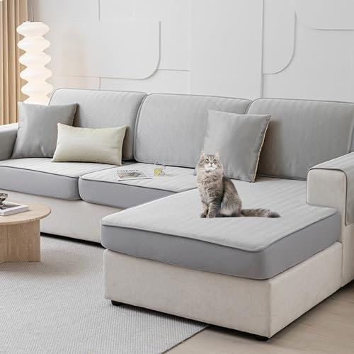 KCCRHIN Sofa Sitzkissenbezüge Für Sommer Sofa Kissenbezüge Anti-Kratz Sofa Sitzbezüge Couchbezüge L Form 2 3 4 Sitzer Couch Kissenbezüge Mit Gummizug Unten Sofa Slipcover,E,60 * 180CM