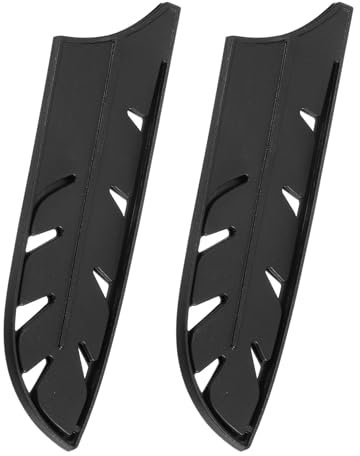 QUARKZMAN 2pz Copri Coltello Manicotti Protezioni Bordo Lama per Coltello Santoku da 7 Proteggi Bordo Lama Fodero Universale per Coltello da Cucina, Nero