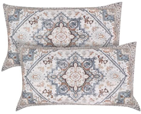 Fundas Cojines,Juego de 2 Fundas de Cojín de 50 x 30 cm,Fundas de Cojínes Decorativas para Sofá y Cama,Funda de cojín Decorativa con Diseño Bohemio,para Sofá,Oficina, Coche,Decoración del Hogar