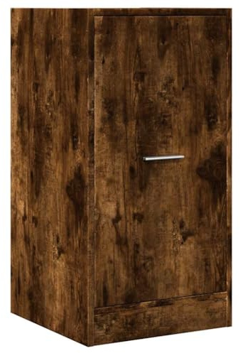vidaXL Apothecary Cabinet, Storage Cabinet for Living Room, Apothecary Chest with Drawer, Cupboard, Modern Style, Smoked Oak Engineered Wood