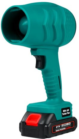YUMILI Turbo Jet Blower for Car Drying, 35000 RPM Handheld Car Blower Dryer, 800W 21V Car Dryer Air Blower, Leaf Blower Cordless, Mini Jet Dry Blower Fan for Snow Removal, Dust Removal, Drying