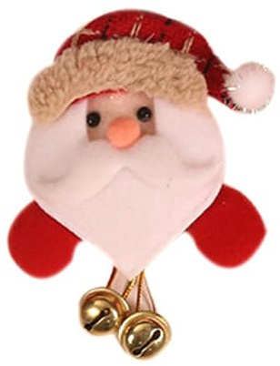 BSLVWG Weihnachten LED blinkende Brosche Pins Beleuchtete Brosche Weihnachtsbrosche Santa Elch Rentier Bär Weihnachtsbrosche Weihnachtsschmuck Kinder ﻿ (01)