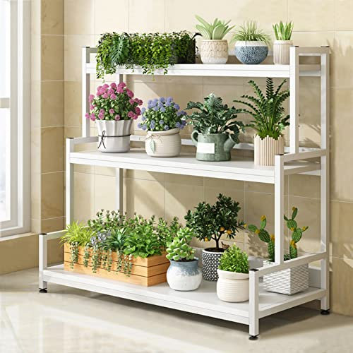 Pflanzenständer aus Metall, 4 Etagen, Leiterregale, Blumenregal für Terrasse, Garten, Balkon, dekorativer Organizer für Schuhe und Pflanzen