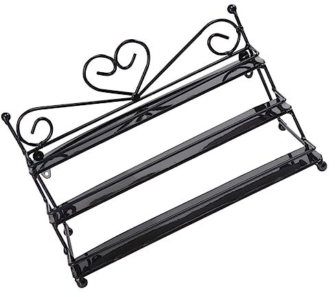 KAILIKETIY 1pc Eisen Nagellack Display Rack Vintage Montieren Kosmetische Lagerung Rack Schwarz