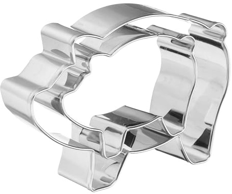sourcing map Pig Cookie Cutter Set Assorted Sizes Stainless Steel Polish Rose Flower Petal Cookie Cutters Molding for Pastry Fondant Cake Cookie
