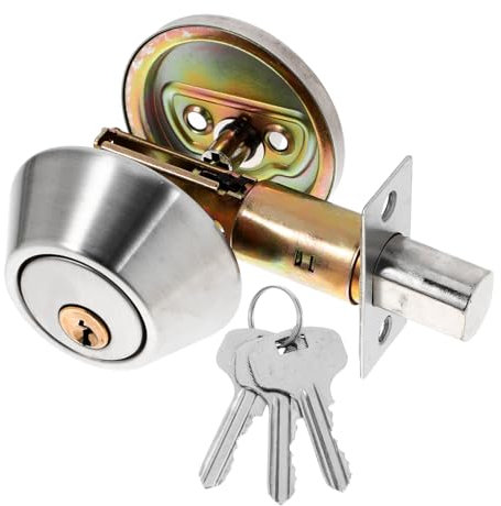 ETHZZLE Finish Keyed Entry Deadbolt Lock Core Key for Exterior Doors Enhanced Security Auxiliary Lock Function for Home and Business