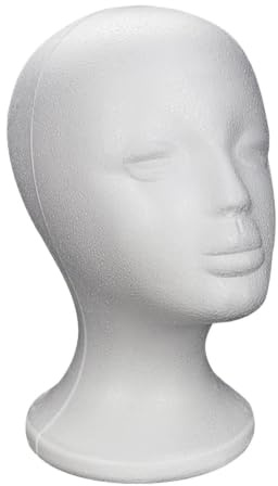 Generisch Styroporkopf Weiss, Modellkopf, Perückenkopf Ständer Zum Frisieren, Schaufensterpuppe Kopf Weiblich, Mannequin Kopf Fraus, Mannequin Head Styropor Für Hüte, Perücken, Sonnenbrillen, Schals