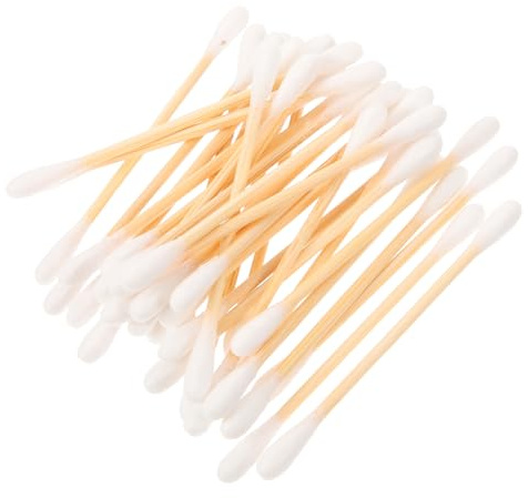 Beaupretty 200piezas Hisopos De Algodón De Bambú Hisopos De Algodón De Doble Punta Para Limpieza y Desmaquillaje Multiusos Para Maquillaje y Cuidado Personal