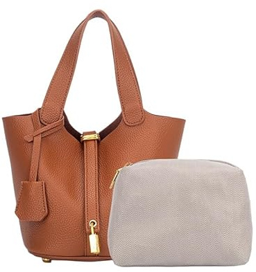 Bucket Bag Damen MitPouch Bag Lässige Styling für Den Täglichen Gebrauch Einzigartige Taschen Eine Klassische Lässige Hand-Picknickkorb-Stil Tasche für Frauen Handtaschen Als Geschenk Geeignet