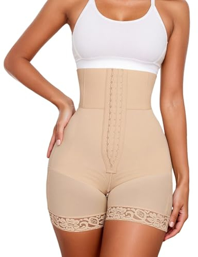 Shapewear - Pantalones cortos para mujer, cintura alta, push up, bragas acolchadas para realzar la cadera, ropa interior, lifting panties, moldeador, control de abdomen, moldeador de cuerpo