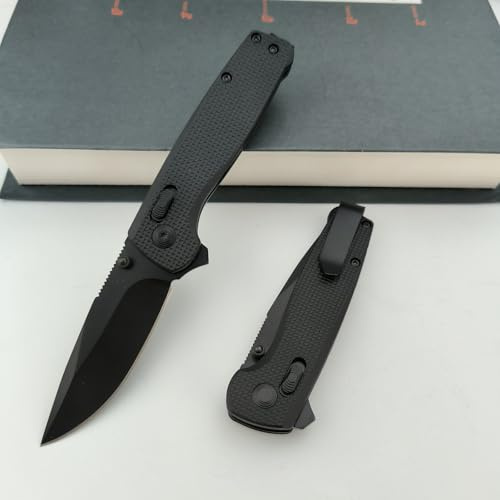 Verkto klappmesser, Outdoor Messer mit Taschenclip, Taschenmesser EDC Messer für Outdoor Jagd Camping (Schwarz)