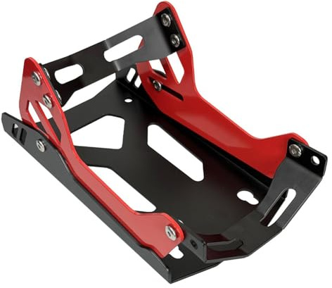 Mqetly Iron Motorcycle Wheel Chock Front Wheel Stand for Trailers Foldable Heavy Duty Universal Fit 8-21 Inch Tires