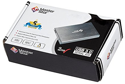 MasterStor 2 años de garantía-Unidad de Disco Duro Externo USB 3.0 Super-rápido de 2.5 Pulgadas SATA Laptop Disco Duro Disco Duro portátil Negro (80 GB, 120 GB, 160 GB, 320 GB, 500 GB, 1 TB) (160 GB)
