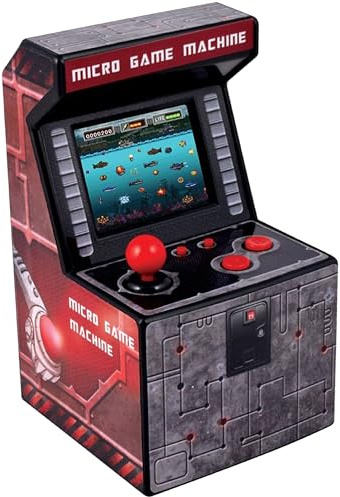 ITAL - Mini Arcade Retro / Borne Portable Geek avec 250 Jeux Intégrés / 16 Bits / Gadget Parfait comme Cadeau pour Enfants Et Adultes (Rouge)