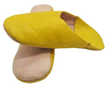 Babuchas Zapatillas marroquíes unisex de Cuero autentico muy cómodas para Andar por casa