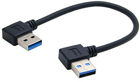 chenyang USB 3.0 Kabel USB 3.0 90 Grad abgewinkeltes Datenverlängerungskabel für Festplatte Laptop 0.2M