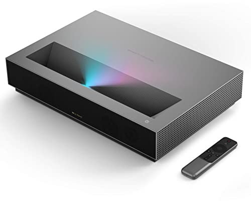 WEMAX Nova 4K UHD Ultra Short Throw Smart Laser Projector - Android TV - HDR10 150 Inch Projection - UST Laser TV for Movies, Video, Gaming - Voice Command Remote - Projectors with WiFi Bluetooth