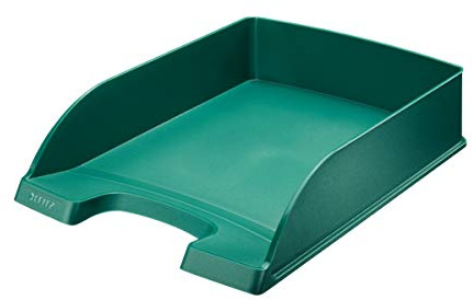 Leitz 52270085 Plus Briefkorb Standard für A4 in Premium-Qualität, Polystyrol (Grün, 10 Stück, Briefablage)