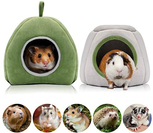 YUEPET Guinea Pig Bed 2 Pack - Washable Cage Accessories Small Animal Bed Hideout for Guinea Pig, Chinchilla, Hamsters, Hedgehog