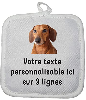 Mygoodprice Topflappen, Piktogramm, Dackel mit Text