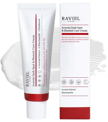 RAVIEL Crema idratante per la cura delle macchie scure con olio di acerola e avocado, correttore di macchie scure e rimozione delle imperfezioni, crema idratante quotidiana per il viso (1)