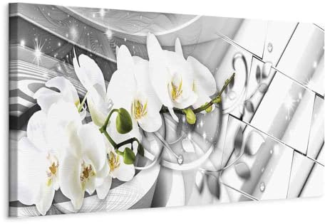 B&D XXL - Tableau Acoustique Nature 120x40 cm 1 Partie - Décoration Murale Anti-Bruit Isolation Phonique Bureau Chambre Panneau Insonorisant Impression sur Toile - Fleur Artistique b-B-0144-b-c