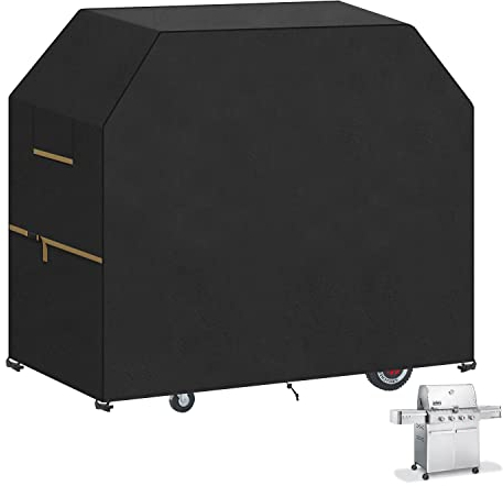 VANSHEIM Funda para Barbacoa Exteriores Cubierta de Barbacoa Cubierta BBQ de Parrilla Impermeable Anti-UV Antipolvo Grandes Fundas para Barbacoa para Weber,Char-Broil,Campingaz 168x71x117cm