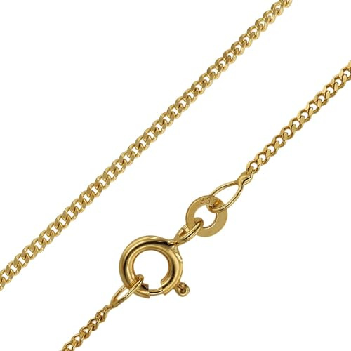 trendor Panzerkette mit Zwischenöse 333 Gold 1,1 mm Damen und Kinder 72016 | Anhänger-Kette Gold, Gold-Kette für Schmuck-Anhänger, Halskette für Frauen und Kinder, Panzer-Kette Echtgold, Made in Germany
