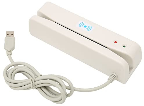 Bewinner Lector de Tarjetas de Crédito Magnéticas USB el Lector de Tarjetas de Crédito Magnéticas USB Admite Deslizamiento Bidireccional para Bancario, POS, Etc.