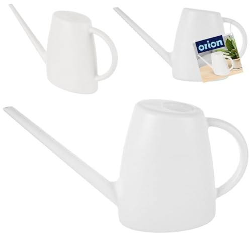 orion group Gießkanne Blumengießkanne zum Gießen von Pflanzen aus weiß | Kunststoff 1,6 L