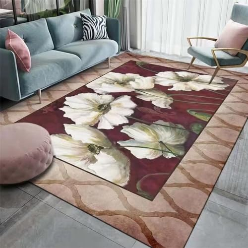 Kunsen kinderteppich Elegante und luxuriöse Dekoration Teppich modern rot Flickenteppich rug180X280CM