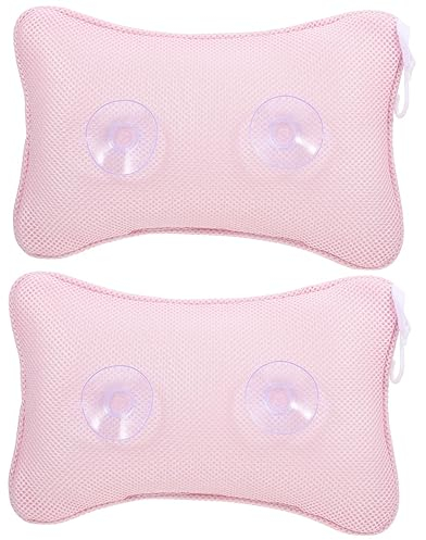 Angoily 2stücke Badewannenkissen Ergonomisches Nackenkissen Mit Saugnäpfen Mesh-Technologie Für Höchsten Komfort Geeignet Für Badewanne Und Spa Einfach Zu Reinigen Lagern