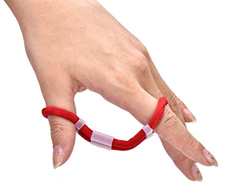 Keenso Sangle de Doigt de Tir à l'arc, écharpe de Doigt de Tir à l'arc Réglable pour Arc Classique (Rouge)