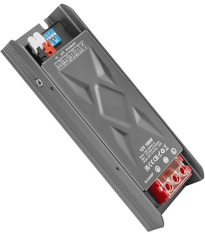 YAYZA! LED Trafo 12V 100W, Dimmbar Netzteil mit Kippschalter Treiber