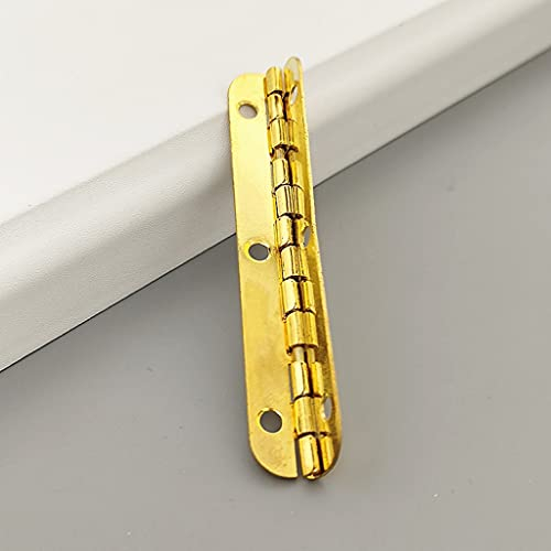 2 Stück goldene Metallscharniere, Mini-lange Goldscharniere, Möbelbeschläge, Hardware, Schrank, Schmuckschatulle, Holzkiste, antikes Vintage-Scharnier (Size : 65mm)