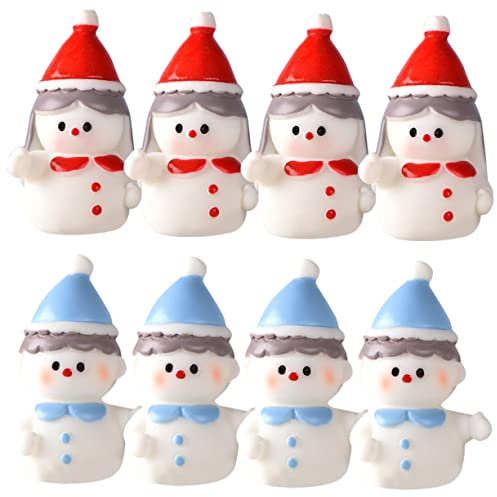 PRETYZOOM Harz Schneemann Statue Paar Weihnachten Spielzeug Frohe Weihnachten Sammeln Schneemann Figurine