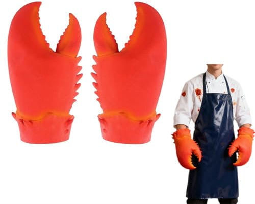 ITODA Halloween Crab Claw Gloves Lobster Cosplay Props Novelty Fancy Dress Lobster Gloves Crab Costume Accessory for Halloween Christmas Carnival Costume Parties