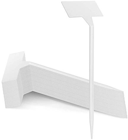 Kochenty 40Pcs Outdoor Plant Label,Waterproof Plastic Plant T-Type Tags, Nursery Garden Markers,Perfect for Herbs,Flowers
