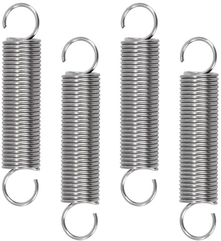 GUNGY Zugfedern mit Haken Edelstahl Zugfeder Spannfeder 50mm Außendurchmesser 10mm Drahtdurchmesser 1,0 mm Maximale Zugkraft 1,5kg 1,0x10x50mm 10 Stück