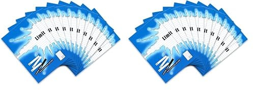 Limit Schulheft A4, 16 Blatt, Lineatur 27, liniert mit Rand, blau, 10 Stück (Packung mit 2)