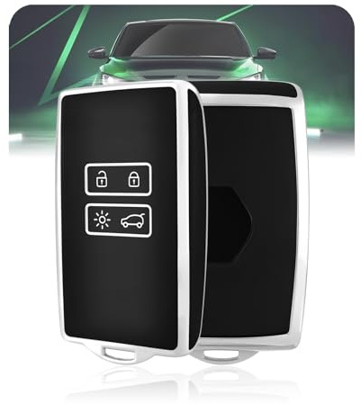 LELNOOS Autoschlüssel Hülle, Silikon Schlüsselhülle Schutz Schlüsselcover für Renault Captur 2 Clio 5 Megane 4 Scenic 4 Espace 5 6 Kadjar Austral Arkana Zoe Dacia Duster 3 Sandero Stepway Jogger