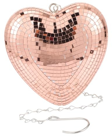 LABRIMP Palla da Discoteca Forma Vetro Rosa Decorazione per Feste Matrimonio Bar Club e Interni Ed Esterni