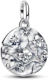 PANDORA ME Kirschblüte Medaillon-Charm aus Sterling Silber mit Zirkonia, Kompatibel Me und Moments, 794085C01